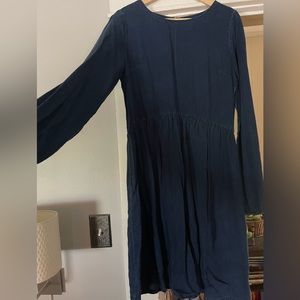 Old Navy Small/Tall Dark Blue Chambray Dress
